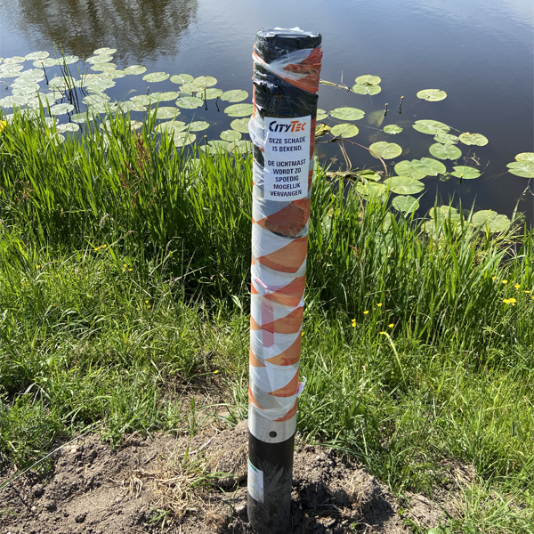 Paal Met Camera Doorgezaagd Op Ziendeweg Eymbert Jansz